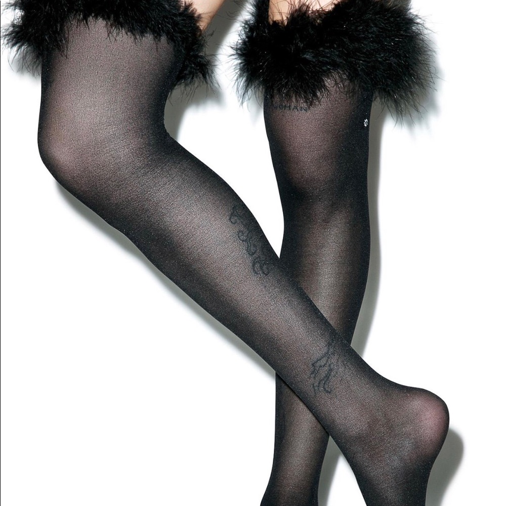 FENTY for Stance by Rihanna over the knee fur sock